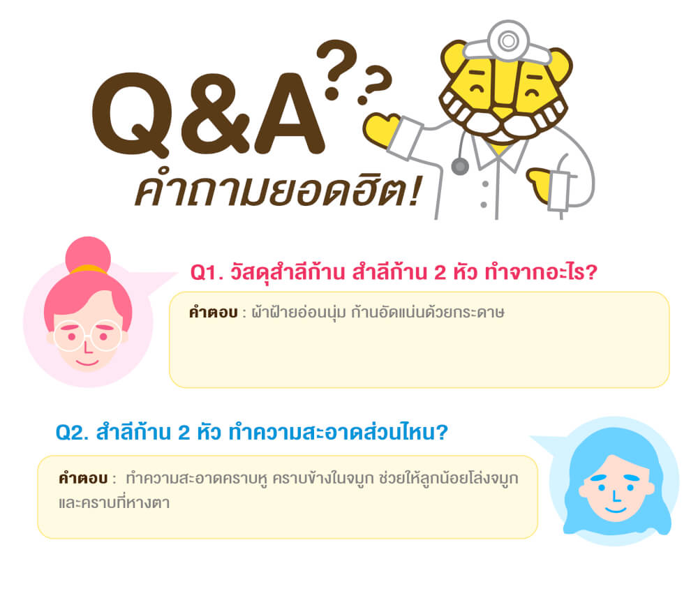 สำลีก้านสำหรับเด็ก BABY TATTOO ชนิดหัวเล็ก 3 กล่อง